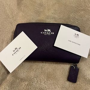 Coach purple wristlet